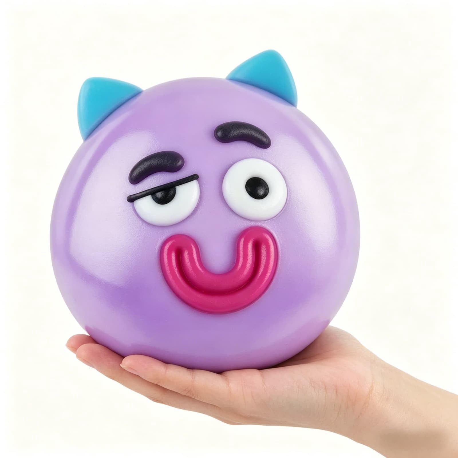 Smushers Squeeze Toys, Novelty Smush Face Squeeze Toys, Durable Removable Facial Expressions for Birthdays and Get-Togethers, Cute & Expressive Design (Purple)