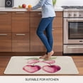thumbnail image 5 of Cherry Fruit Door Mat&nbsp;Indoor Outdoor Entrance, Non Slip Rug for Kitchen Bathroom Entryway Rug, Spring Botanicals Bow Idyllic Country Leaf Washable Doormat Floor Mat 20x31.5 Inch, 5 of 8