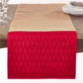 thumbnail image 1 of Saro Lifestyle 3585.R1672B 16 x 72 in. Diamond Pleated Design Table Runner, Red, 1 of 1