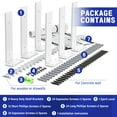 thumbnail image 7 of 6 Pack Heavy Duty Shelf Bracket, 10 inch Floating Shelf Brackets(1/5"-Thick) White Metal Wall Shelf Support Brackets, Holds 160+lb, 7 of 7
