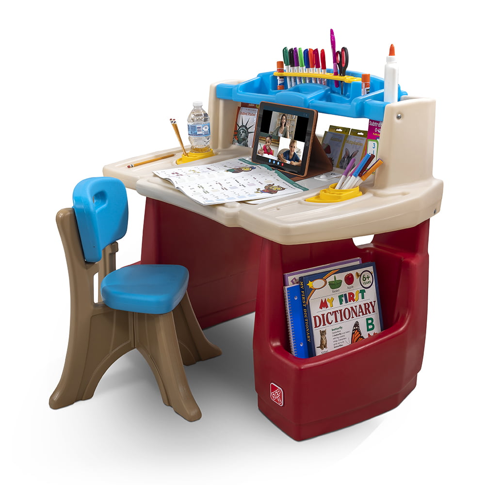kids art table with storage