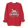 thumbnail image 2 of HOMBOM Christmas Sweatshirts for Womens Lightweight Ugly Pullover Red Long Sleeve Merry Christmas Crewneck Ladies Shirts Party, 2 of 6