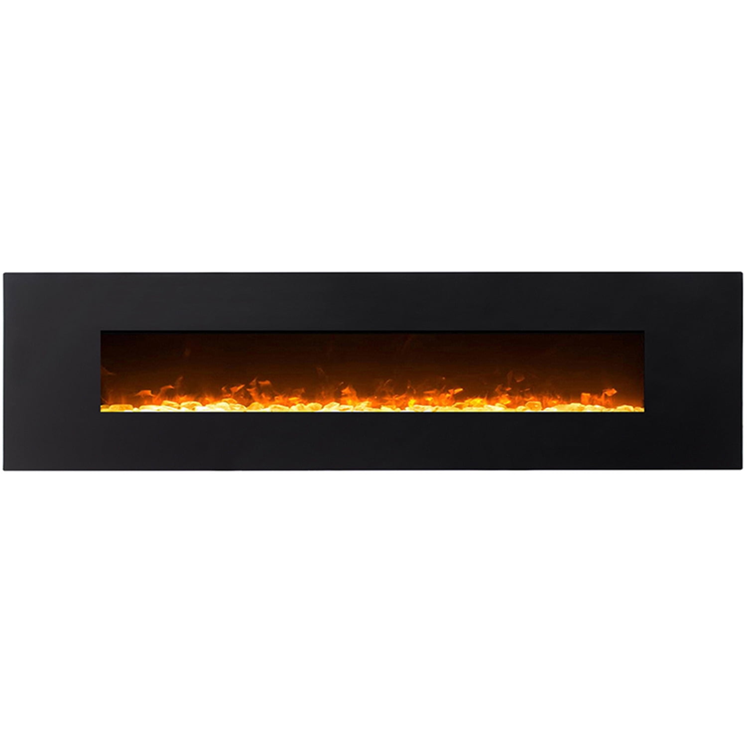 Regal Flame Huron Black 95 Crystal Ventless Heater Electric Wall Mounted Fireplace Better than Wood Fireplaces, Gas Logs, Firep
