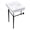 Matte Black, variant on Kingston Brass KVPB2018W41 Edwardian 20" Porcelain Console Sink with Brass Legs (4-Inch, 3-Hole), White/Polished Chrome