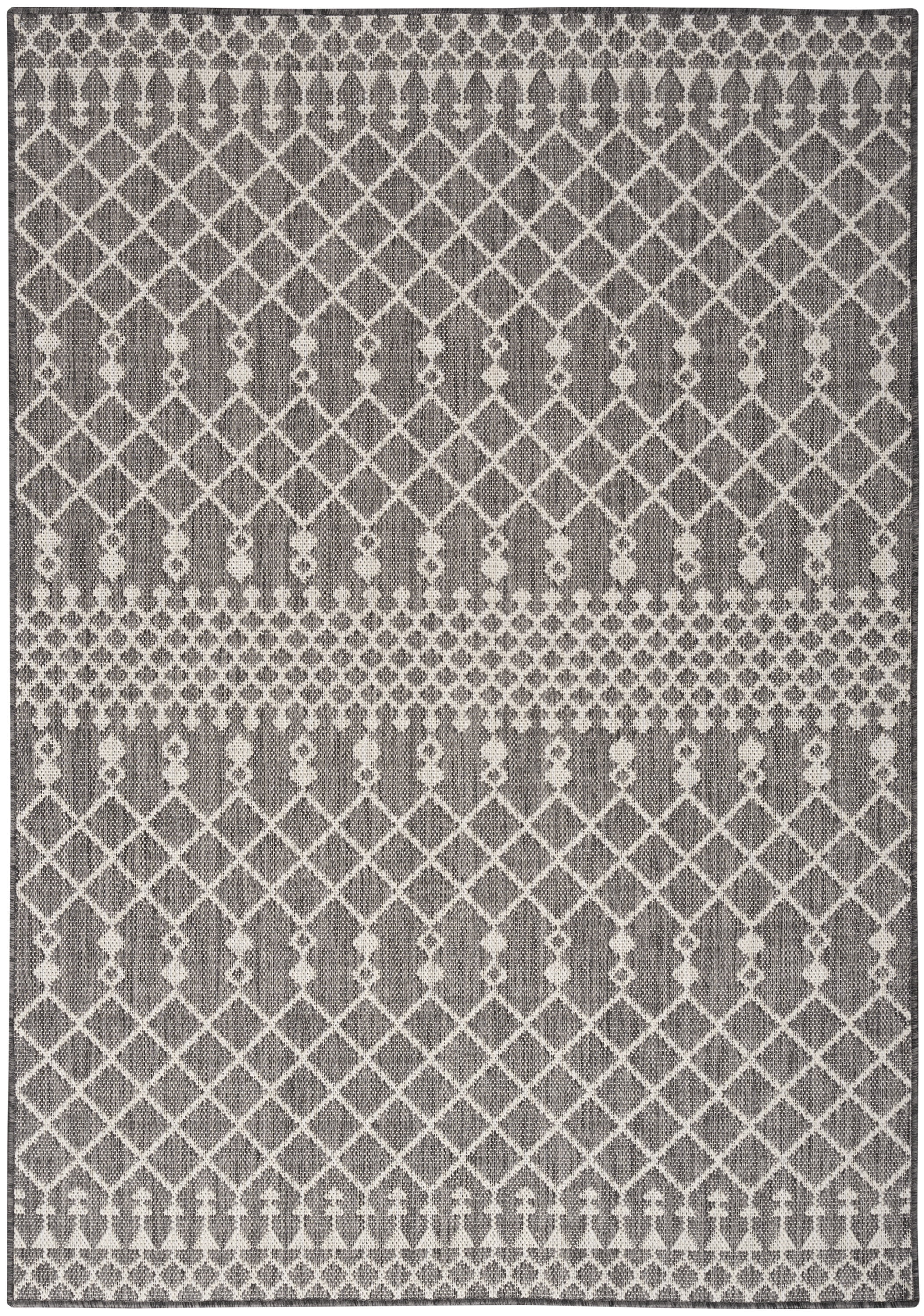Nourison Positano Indoor/Outdoor Charcoal 4' x 6' Area Rug (4x6)