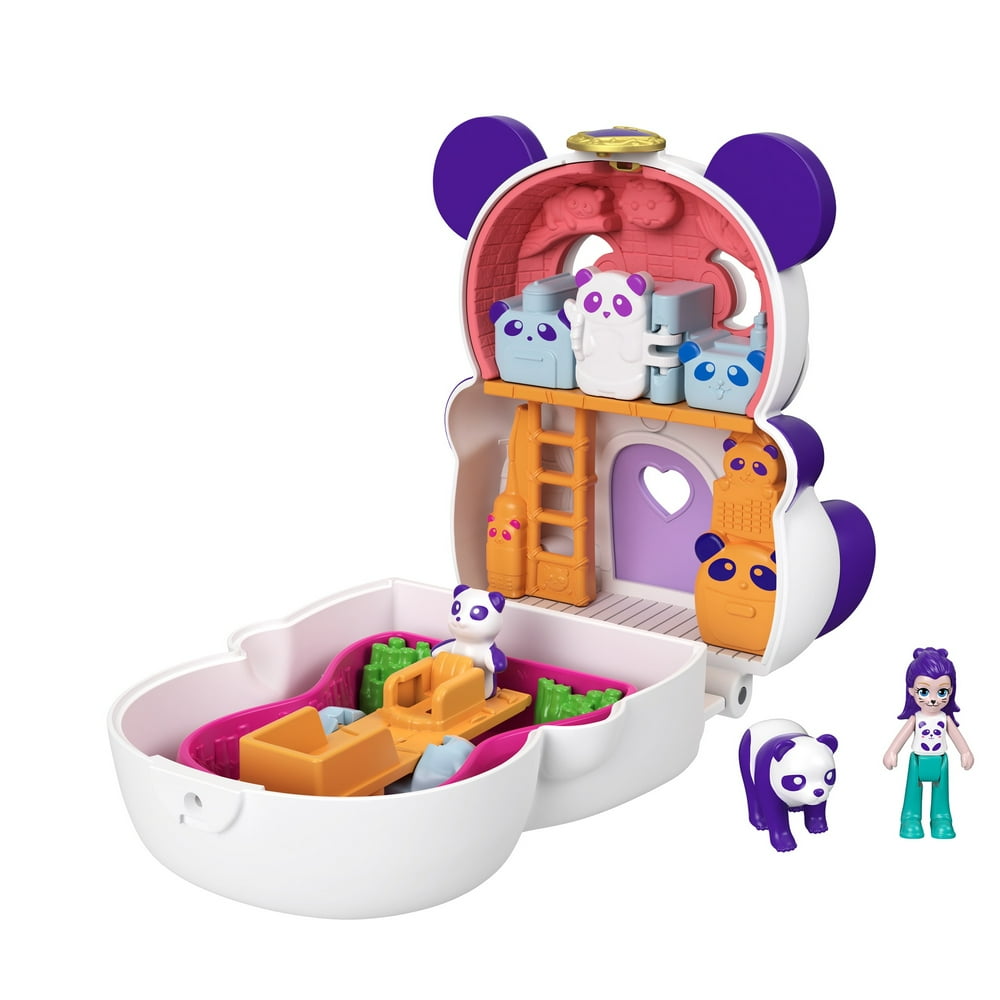 Polly Pocket Flip & Find Panda Compact, Flip Feature Creates Dual Play