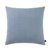 Gap Home 100% Organic Cotton Stitched Check Decorative Pillow Blue 22" x 22"
