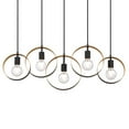 thumbnail image 3 of Westinghouse Lighting  Olympus Five-Light Indoor Chandelier, Matte Black Finish with Textured Gold Accents, 3 of 5