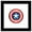 Black Framed Version, variant on Gallery Pops Marvel Comics Avengers - Captain America Shield Icon Wall Art, Unframed Version, 12" x 12"