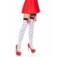 thumbnail image 3 of Leg Avenue Womens Harlequin and Heart Thigh Highs, 3 of 5