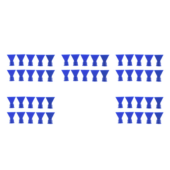 Wave Shape Silicon Cone for Caulking Spare Part Nozzle Spray Tip for Sealant Dispenser Syringe Accessory 50Pcs