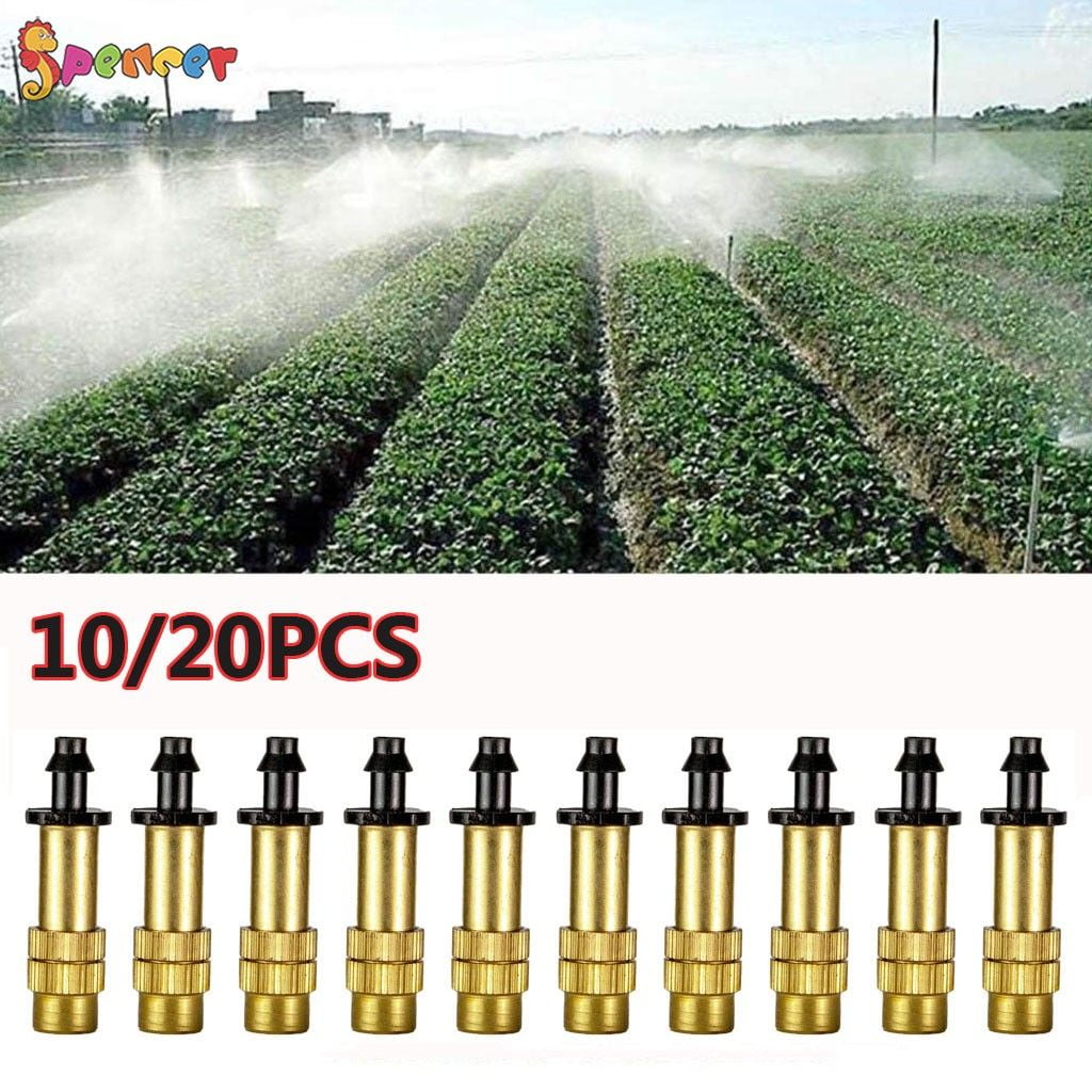 20pcs Water Misting Atomizing Spray Sprinkler Nozzles Irrigation Garden Plant 