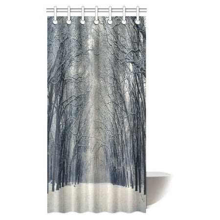 Mypop Farm House Decor Shower Curtain Set Beautiful Winter Alley By Mypop Farm House Decor Shower Curtain Set Beautiful Winter Alley By The Trees Fabric Bathroom 36 X 72 Inches Com