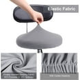 thumbnail image 4 of Round Bar Stool Covers Washable Stool Cushion Slipcover Elastic Bar Chair Covers for 14-17 Inch Chair (Gray, 4), 4 of 7