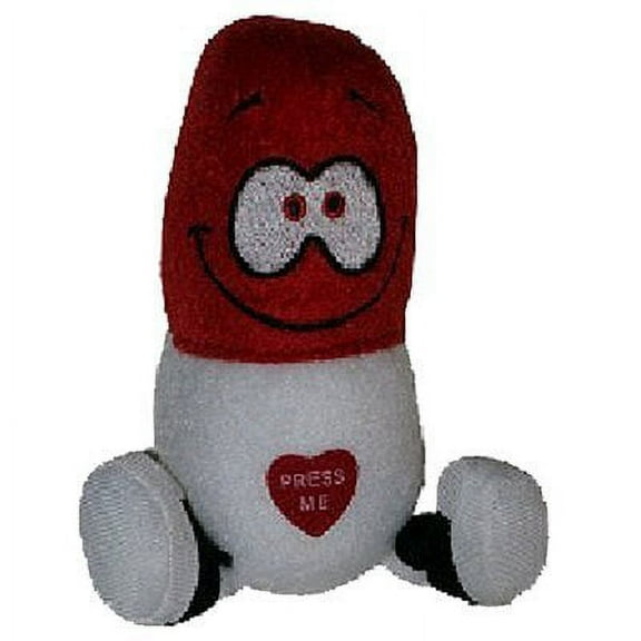 5" Inch Plush Giggling Happy Pill in Red and White Set of 1