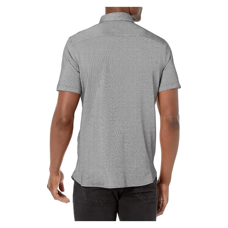 Perry Ellis Slim Fit Jacquard Triangle Print S/S Stretch Shirt, Grey, XXL -  Walmart.com