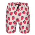 thumbnail image 4 of Kdxio Strawberry Pattern Mens Casual Shorts - Drawstring Summer Beach Sports Shorts for Men, 4 of 9