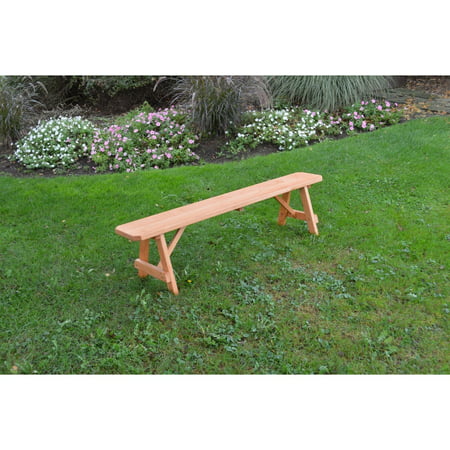 Kunkle Holdings LLC Pressure Treated Pine Traditional Bench Cedar Stain- 2, 3, 4, 5, 6, & 8