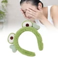 thumbnail image 2 of Plush Headband, Make Up Hair Hair Hoop, Frog Makeup Headband, Green Big Eye Frog Hair Band, Accessories Christmas, for Women, Girls, Green, 2 of 7