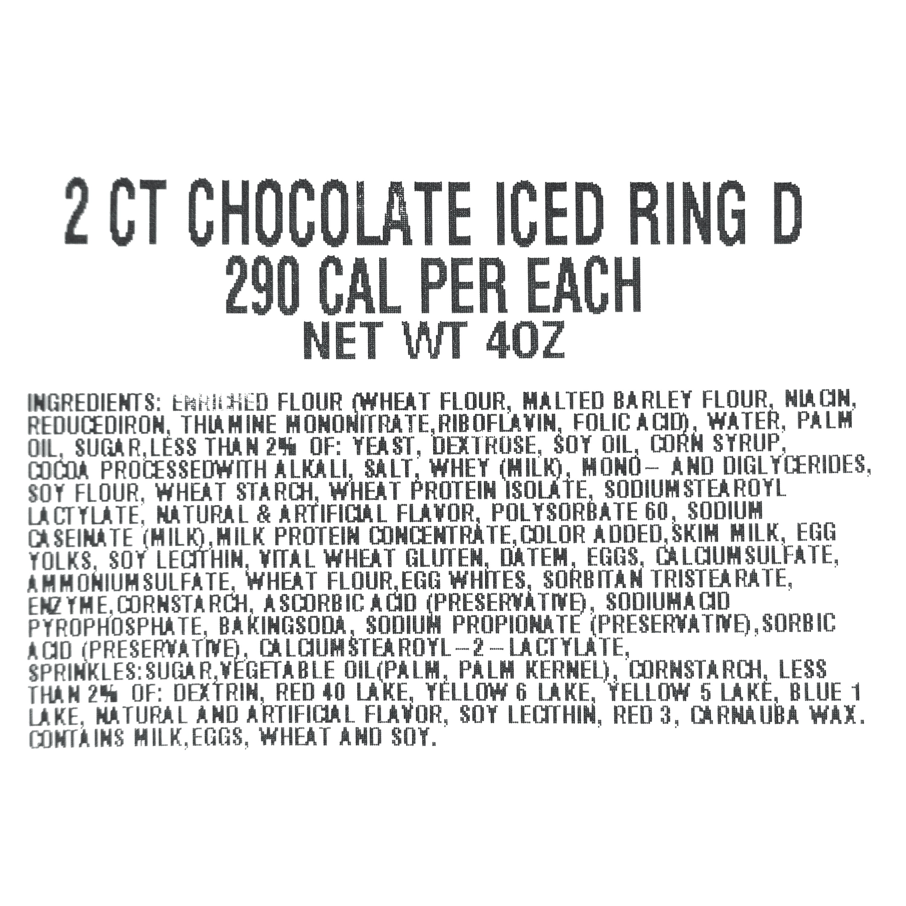 Freshness Guaranteed Regular Chocolate Iced Ring Donuts, 4 oz, 2 Count