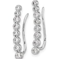 thumbnail image 2 of 10K White Gold Diamond Graduated Ear Climber Earrings (Width 3) (Length 20) - Jbsp, 2 of 5