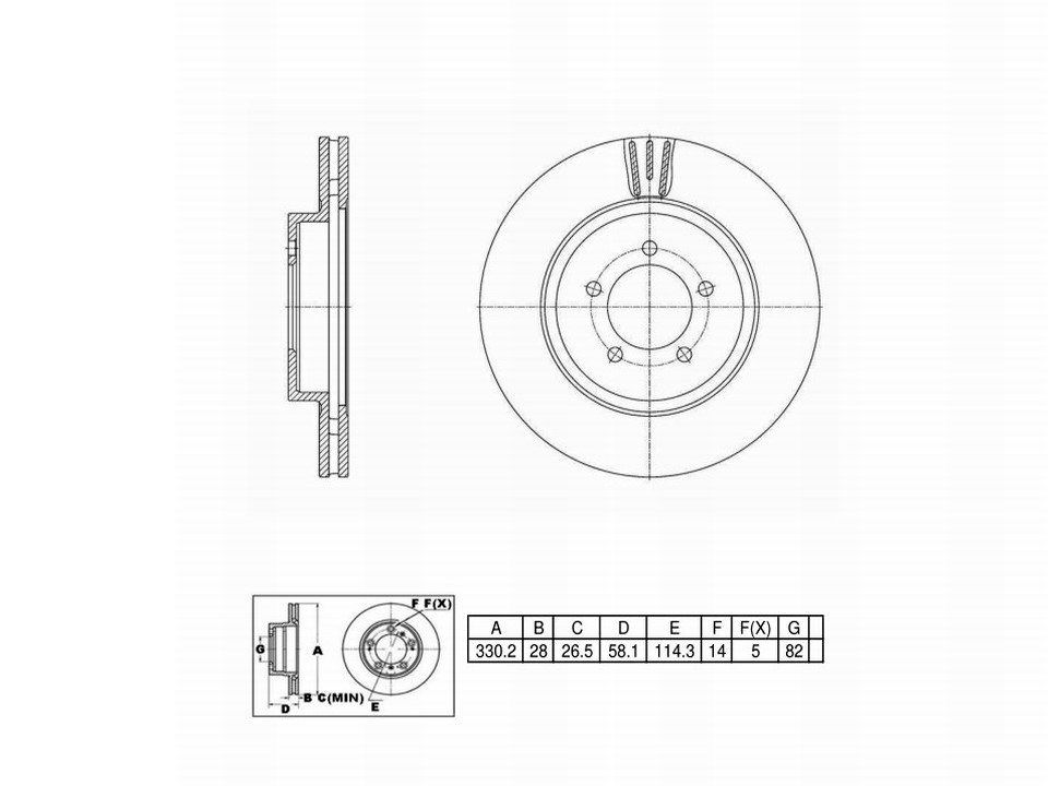 Winstop Brake Rotor, Front WS244585, Lincoln Aviator 2005-2003