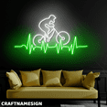 thumbnail image 3 of Craftnamesign Mountain Biking Neon Light, Wall Art For Cycling Club Decor, 3 of 5