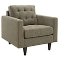 thumbnail image 2 of Modway Empress Upholstered Fabric Armchair in Oatmeal, 2 of 5