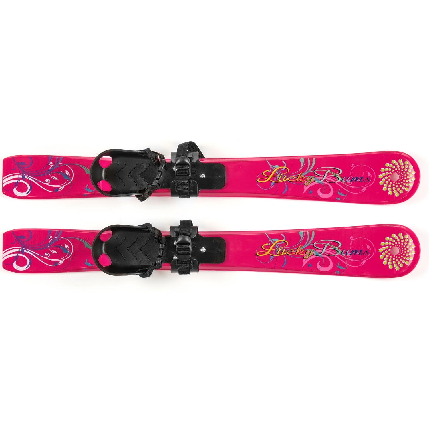 Lucky Bums Kid's Beginner Snow Skis, Pink Piasley , 70-cm by Lucky Bums
