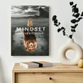 thumbnail image 4 of Hidden Frame Canvas Wall Art - Motivational "Mindset Is Everything" Lion Cub & Lion Reflection Positive Popular Wall Decor for Living Room 16x24in, 4 of 8