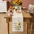 thumbnail image 2 of Sunflower Table Runner - 60 Inch Long Vintage Botanical Cotton and Linen Blended Dress Scarves Farmhouse Table Runner for Kitchen Dining, Coffee Table, 13" x 60", 2 of 8