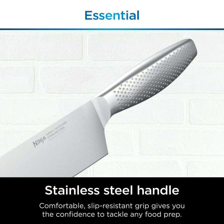 Ninja NeverDull Essential 12 Piece Stainless Steel Knife System with Built  in Sharpener, K22012 