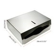 thumbnail image 4 of Wall-Mounted Paper Towel Dispenser Brushed Finish Stainless Steel Large Capacity Bathroom Hand Towel Kitchen Tissue Holder Box with Keys Design, 4 of 13