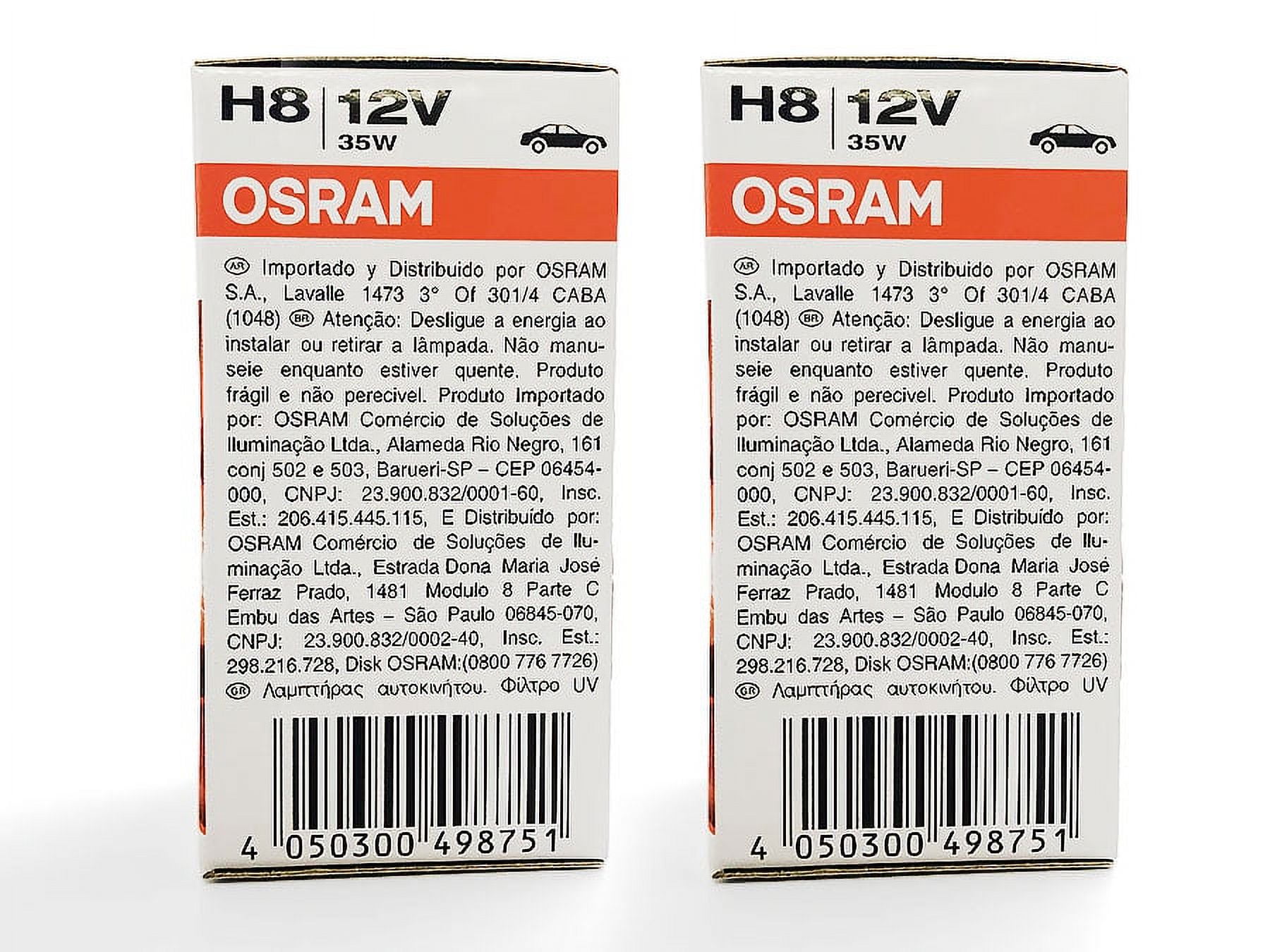 H8: Osram Original Line Standard Halogen OEM Bulb 64212 (Pack of 2