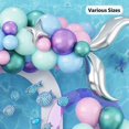 thumbnail image 4 of Mermaid Balloon Garland Kit, 134PCS Mermaid Balloons with Silver Mermaid Tails Stars, Macaron Purple Pink Green Metallic Green Purple Balloons Arch, f, 4 of 4