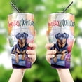thumbnail image 4 of Watercolor Hello Winter Rottweiler Chill Christmas Welcome 30oz Stainless Steel Tumbler Insulated Cup with Lid Rottie Dog Lover Gifts Idea - 00016, 4 of 5
