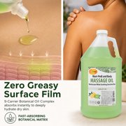 SPA REDI - Massage Oil, Lemon and Lime, 128 Oz - Professional Pedicure, Manicure, Full Body Massage Therapy, with Almond Oil, Cotton Seed Oil, Sunflower Oil, Avocado Oil, Essential Oils, Vitamin E