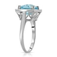 thumbnail image 2 of Galaxy Gold 14K Solid White Gold 5.2 Carat Natural Diamond & Blue Topaz Ring - December Birthstone - Symbol of Communication & Clarity - Made in USA - Fine Jewelry for Women, 2 of 2