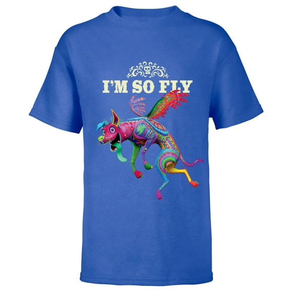 Disney PIXAR Coco Dante I'm So Fly T-Shirt - Short Sleeve T-Shirt for Kids - Customized-Royal