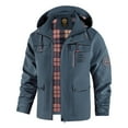 thumbnail image 6 of LEDUNTINO Men's Casual Jackets Lightweight Water-Resistant Jackets Softshell Hooded Jacket Spring/Fall Outdoor Wear, 6 of 7