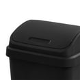 thumbnail image 3 of Sterilite 13 Gallon Swing Top Lid Wastebasket Trash Can for Kitchen, Black (16 Pack), 3 of 6