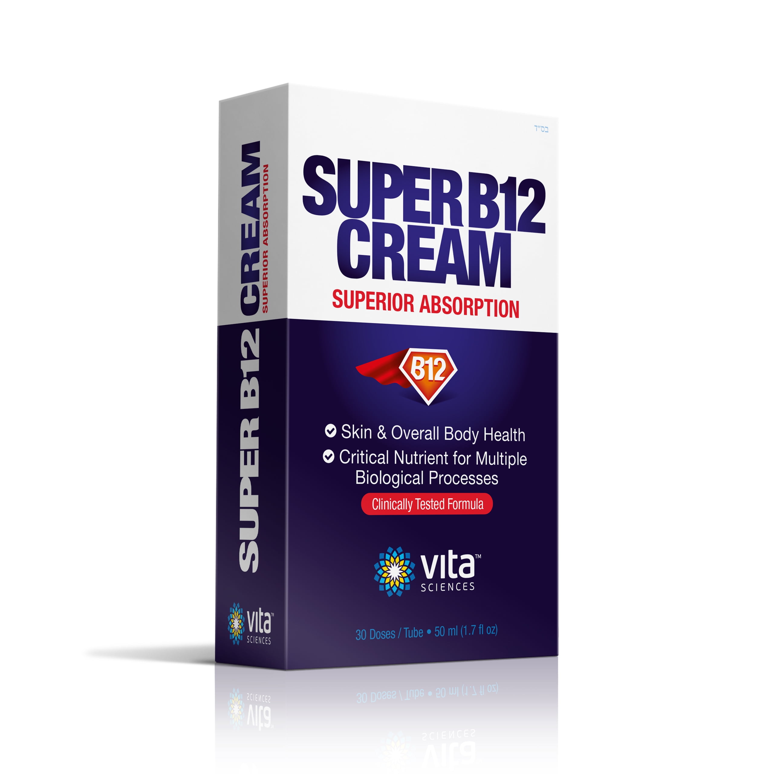 Vita Sciences Super B12 Cream, Supports Energy Production and