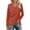 Orange, variant on Herrnalise Womens Tops Solid V-Neck Long Sleeve Top Gifts for Women