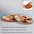 thumbnail image 4 of Cupid 6PCS Round Microfiber Leather Coasters, 11x11 cm/4.3x4.3 in, Drink Mats for Table, Set of 6 Absorbent Coasters for Drinks, 4 of 6