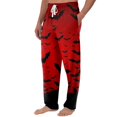 thumbnail image 4 of Satingcolo Mens Pajama Pants Red Bats Halloween, Cotton Soft Sleep Lounge Pj Bottoms with Pockets Drawstring, 4 of 6