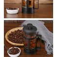 thumbnail image 2 of French Press Coffee/Tea Maker, Camping Mini Coffee/Tea Press of 304 Stainless Steel Filter and Heat Resistant Glass, Cold Brew Coffee Maker 11.8oz(Black), 2 of 4