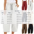thumbnail image 2 of MXUIKV Pants for Women Plus Size Loose Fitted Drawstring Elastic Waist Wide Leg Cropped Barrel Trousers(4X-Large,Navy), 2 of 5