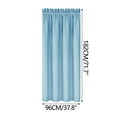 thumbnail image 3 of HCBY Solid Modern Blackout Thermal Window Curtains with Rod Pocket - 100%Polyester Fabric for Bedroom, Living Room or Kitchen(Light Blue,71"x38"), 3 of 4