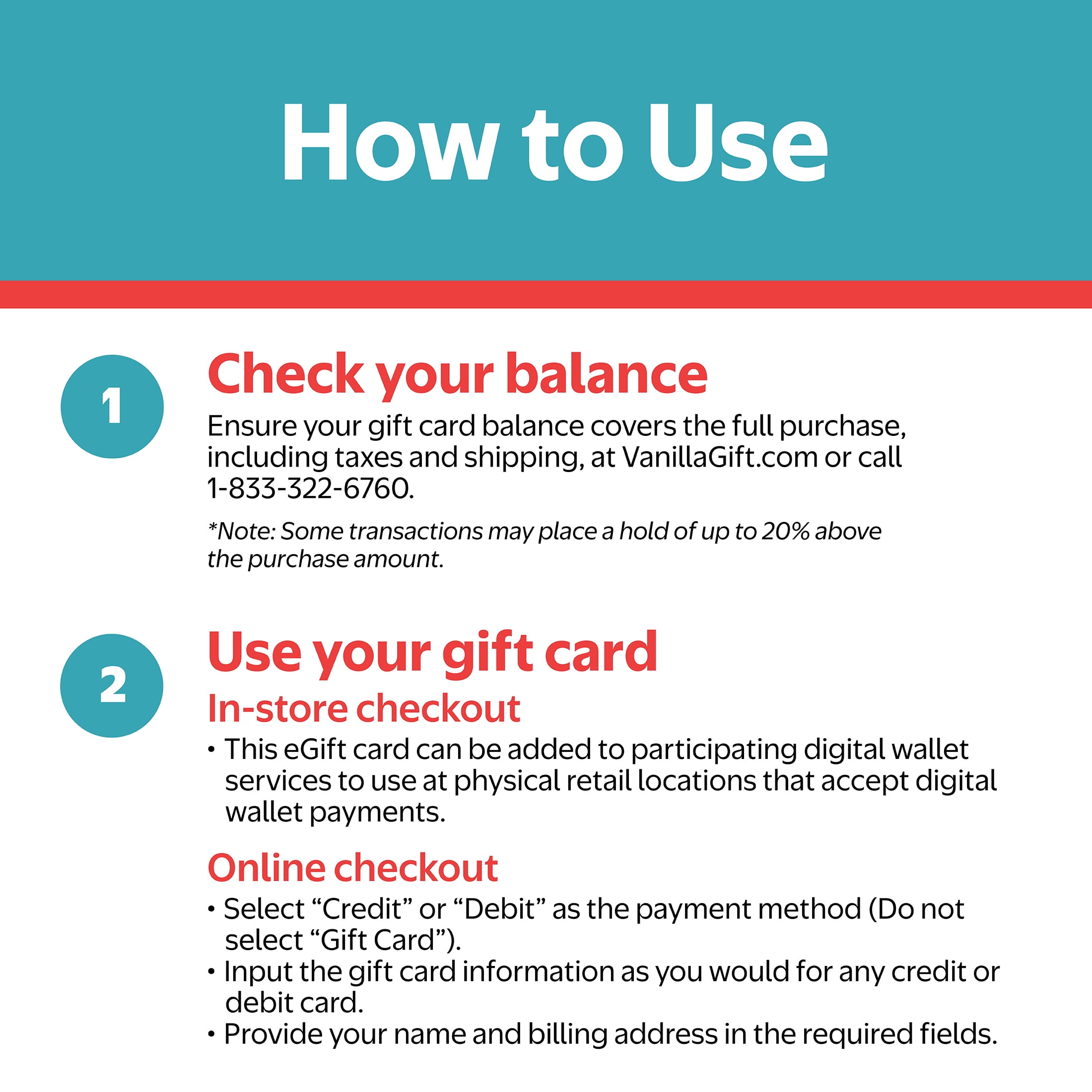 Vanilla® Visa® $100 Red Swirl eGift Card (Plus $5.84 Purchase Fee) [Email Delivery]