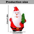 thumbnail image 3 of HCTSHG Santa Claus Ornament, Resin Santa Clause Decoration Tiny Santa Claus Mini Figurines for Crafts Mini Santa Claus for Crafts Christmas Figurine Indoor Cupcake Decorations, 3 of 9